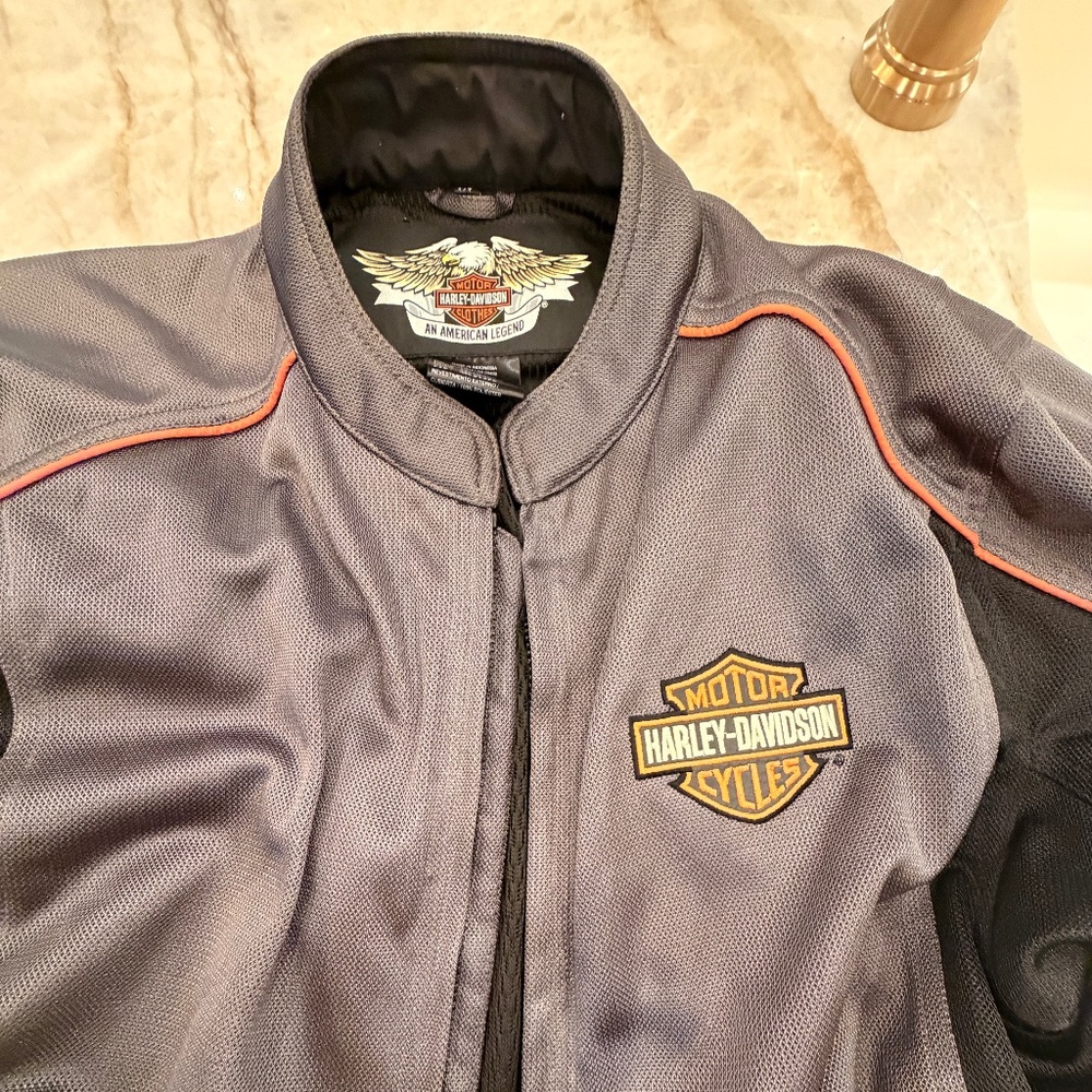 HARLEY-DAVIDSON Riding Jacket Mens XL Vintage Body Armor & Vented